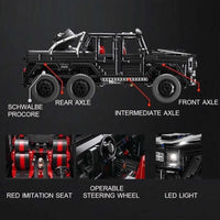 Thumbnail for Building Blocks MOC Motorized Off-Road SUV LAND CRUISER AMG Bricks Toys - 16