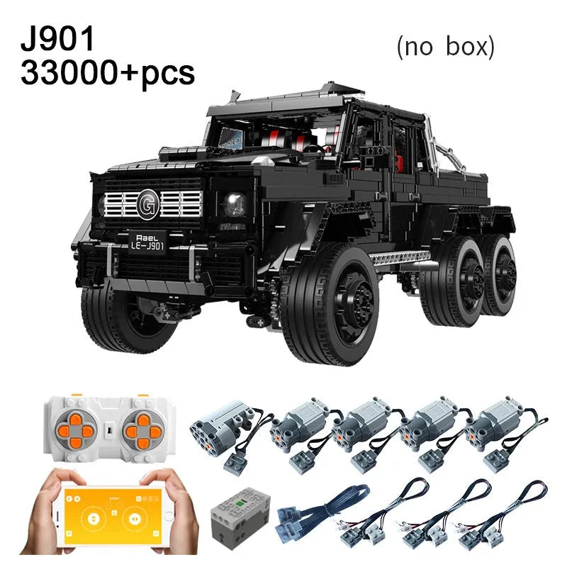 Building Blocks MOC Motorized Off-Road SUV LAND CRUISER AMG Bricks Toys - 1