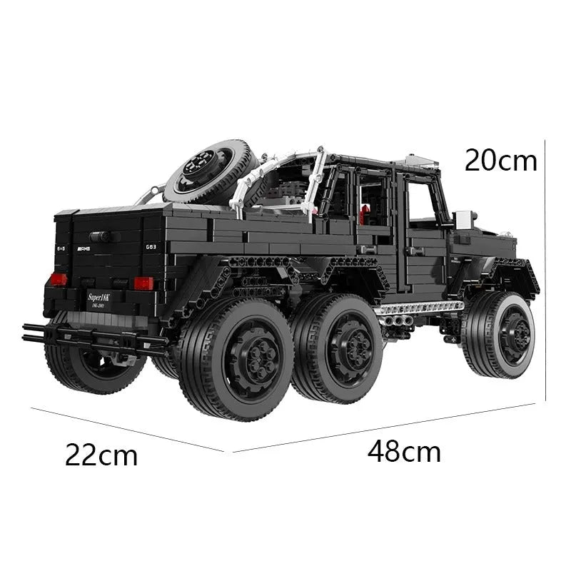 Building Blocks MOC Motorized Off-Road SUV LAND CRUISER AMG Bricks Toys - 12