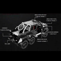 Thumbnail for Building Blocks MOC Motorized Off-Road SUV LAND CRUISER AMG Bricks Toys - 17