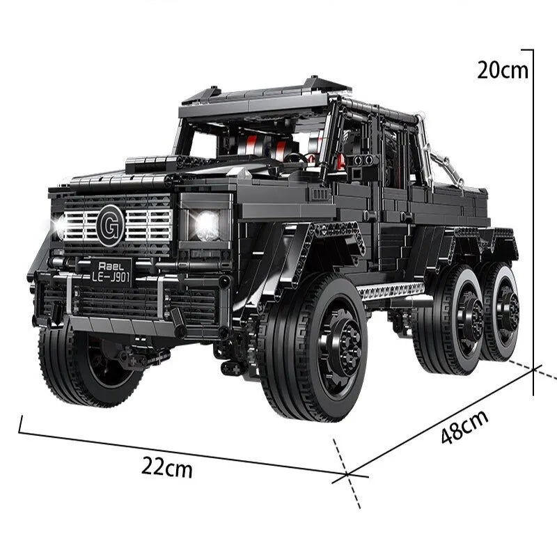 Building Blocks MOC Motorized Off-Road SUV LAND CRUISER AMG Bricks Toys - 11