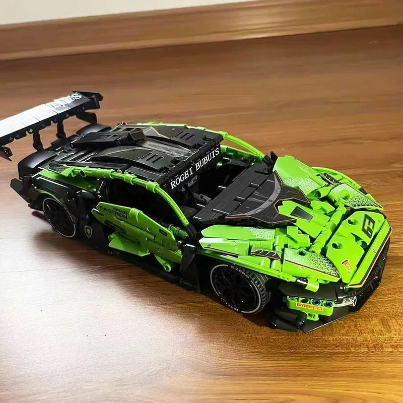 Building Blocks MOC Motorized RC Lambo Concept Roadster Bricks Toy C019 - 8