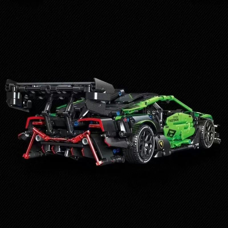 Building Blocks MOC Motorized RC Lambo Concept Roadster Bricks Toy C019 - 4