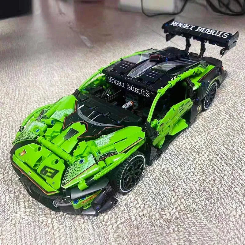 Building Blocks MOC Motorized RC Lambo Concept Roadster Bricks Toy C019 - 6