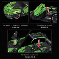 Thumbnail for Building Blocks MOC Motorized RC Lambo Concept Roadster Bricks Toy C019 - 3