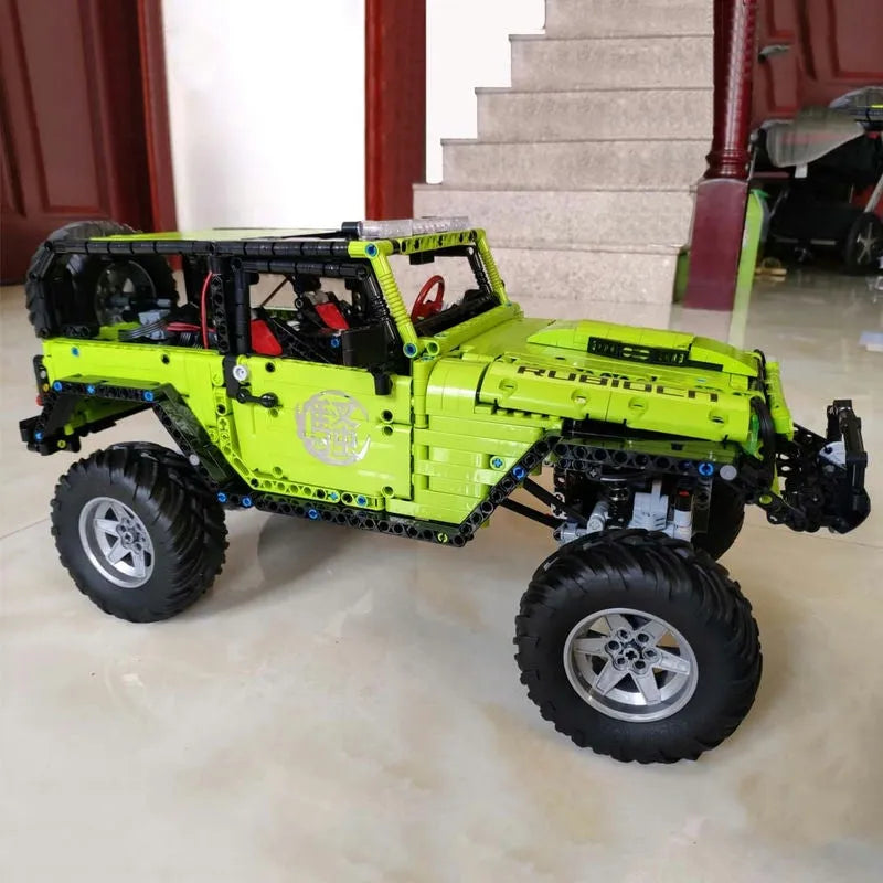 Building Blocks MOC Motorized RC Off-Road Wrangler Rubicon Bricks Toy - 13