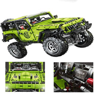 Thumbnail for Building Blocks MOC Motorized RC Off-Road Wrangler Rubicon Bricks Toy - 7