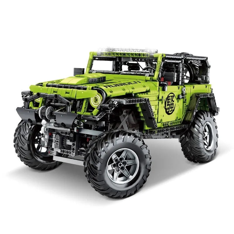 Building Blocks MOC Motorized RC Off-Road Wrangler Rubicon Bricks Toy - 15