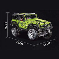 Thumbnail for Building Blocks MOC Motorized RC Off-Road Wrangler Rubicon Bricks Toy - 4