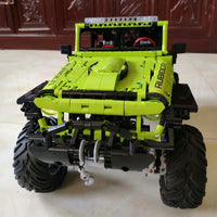Thumbnail for Building Blocks MOC Motorized RC Off-Road Wrangler Rubicon Bricks Toy - 14