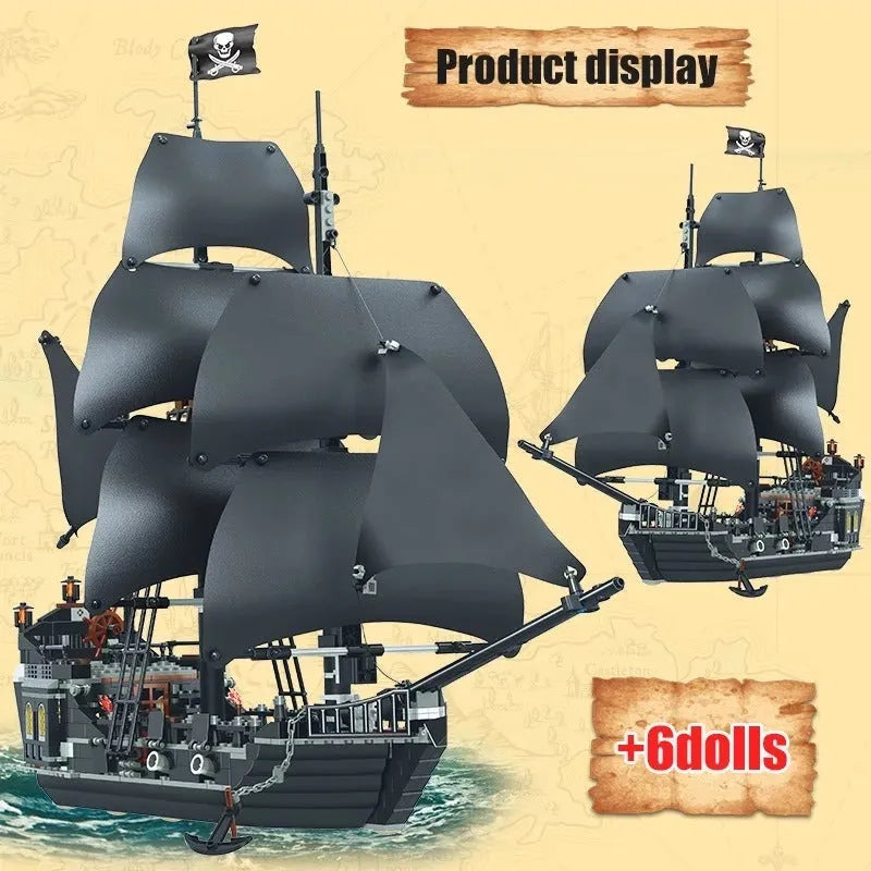 Building Blocks Movie MOC 16006 The Black Pearl Pirate Ship Bricks Toys - 9