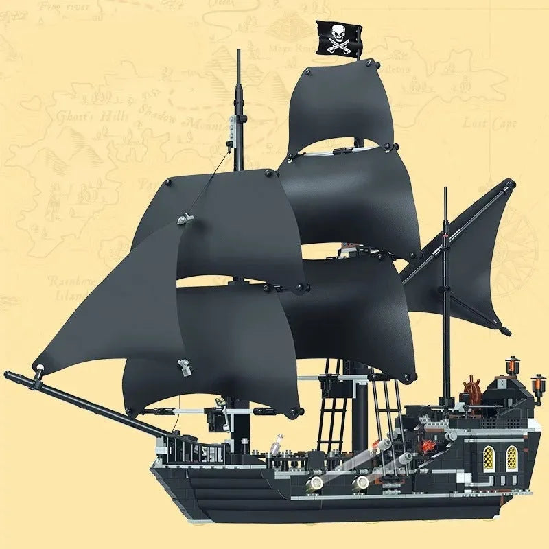 Building Blocks Movie MOC 16006 The Black Pearl Pirate Ship Bricks Toys - 3