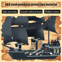 Thumbnail for Building Blocks Movie MOC 16006 The Black Pearl Pirate Ship Bricks Toys Construction Set Toys - 7