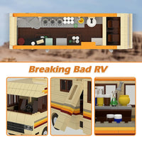 Thumbnail for Building Blocks MOC Movie Breaking Bad RV Car Bricks Toy - 10