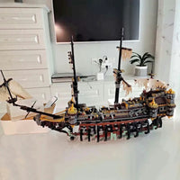 Thumbnail for Building Blocks Movie Creative MOC 16042 Silent Mary Pirate Ship Bricks Toy - 11