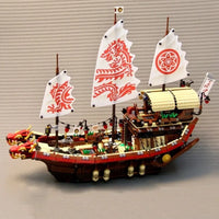 Thumbnail for Building Blocks Movie Creative MOC Ninjago Destiny Bounty Ship Bricks Toy - 16