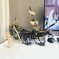 Thumbnail for Building Blocks Movie Creative MOC Silent Mary Pirates Ship Bricks Toys 16042 - 9