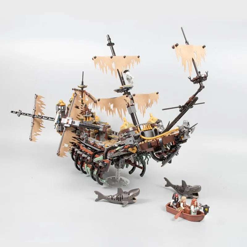 Building Blocks Movie Creative MOC Silent Mary Pirates Ship Bricks Toys 16042 - 15