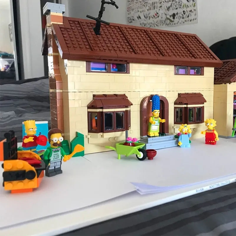 Building Blocks MOC Movie Creator The Simpsons House Bricks Toys - 12