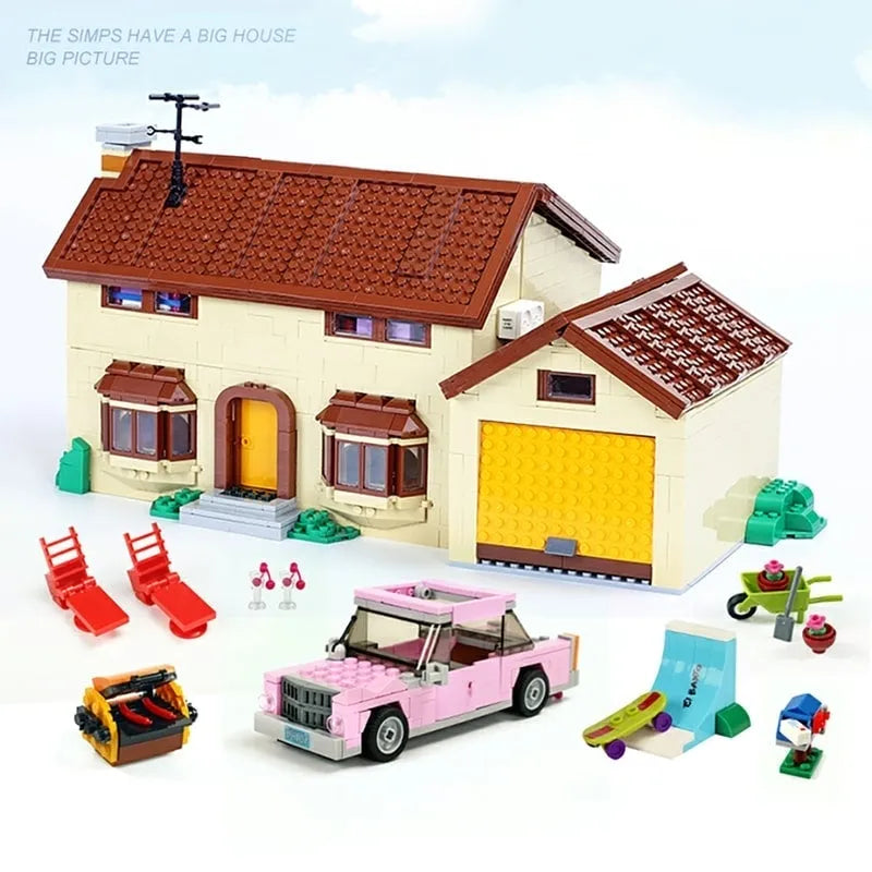 Building Blocks MOC Movie Creator The Simpsons House Bricks Toys - 18