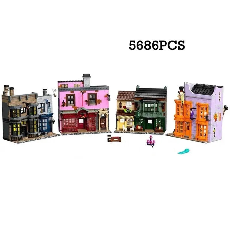 Building Blocks MOC Movie Expert Harry Potter Diagon Alley Bricks Toys - 2