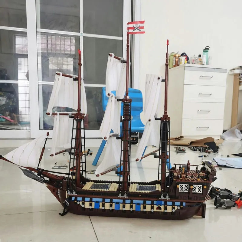 Building Blocks Movie Expert MOC Imperial Flagship Pirate Ship Bricks Toys - 11