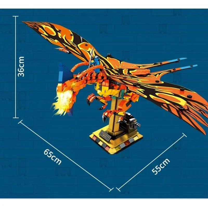 Building Blocks MOC Movie Phantom Fly Dragon Bricks Toys 13004 - 8
