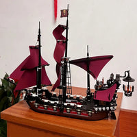 Thumbnail for Building Blocks Movie MOC Queen Anne’s Revenge Pirate Ship Bricks Toys 16009 Construction Set Toys - 13
