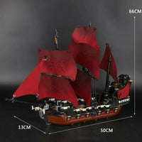 Thumbnail for Building Blocks Movie MOC Queen Anne’s Revenge Pirate Ship Bricks Toys 16009 - 9
