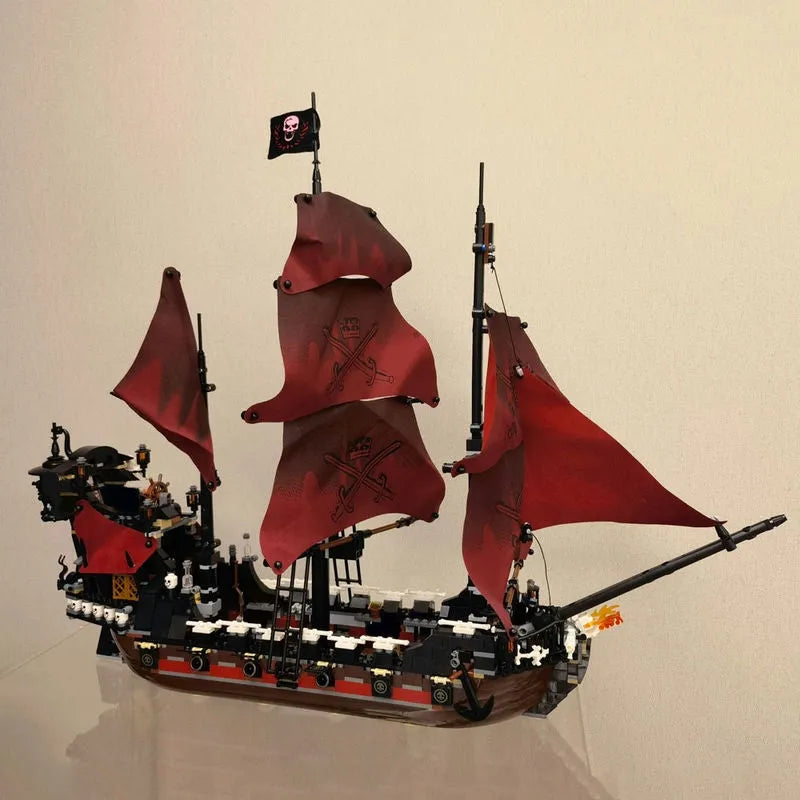 Building Blocks Movie MOC Queen Anne’s Revenge Pirate Ship Bricks Toys 16009 - 12