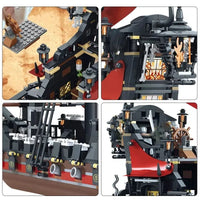 Thumbnail for Building Blocks Movie MOC Queen Anne’s Revenge Pirate Ship Bricks Toys 16009 Construction Set Toys - 4