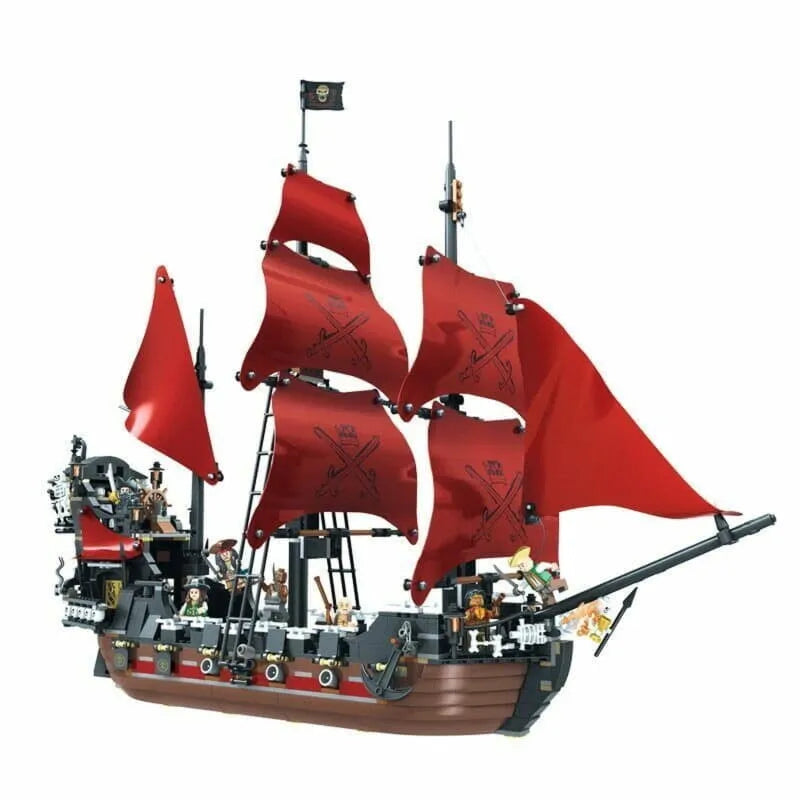 Building Blocks Movie MOC Queen Anne’s Revenge Pirate Ship Bricks Toys 16009 - 3