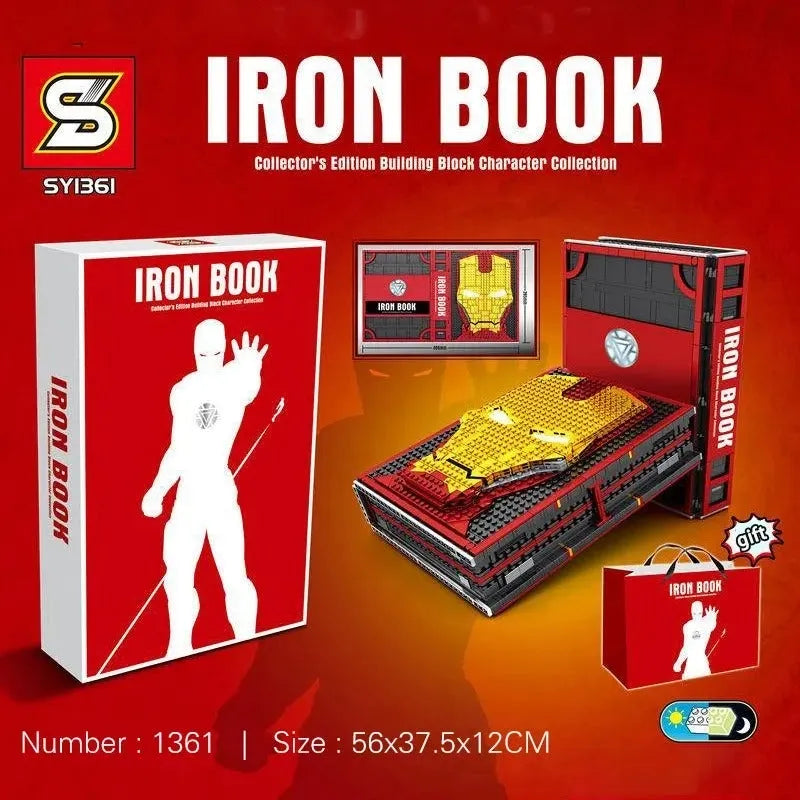 Building Blocks MOC Movie Super Hero Ideas Iron Man Book Bricks Toys - 12