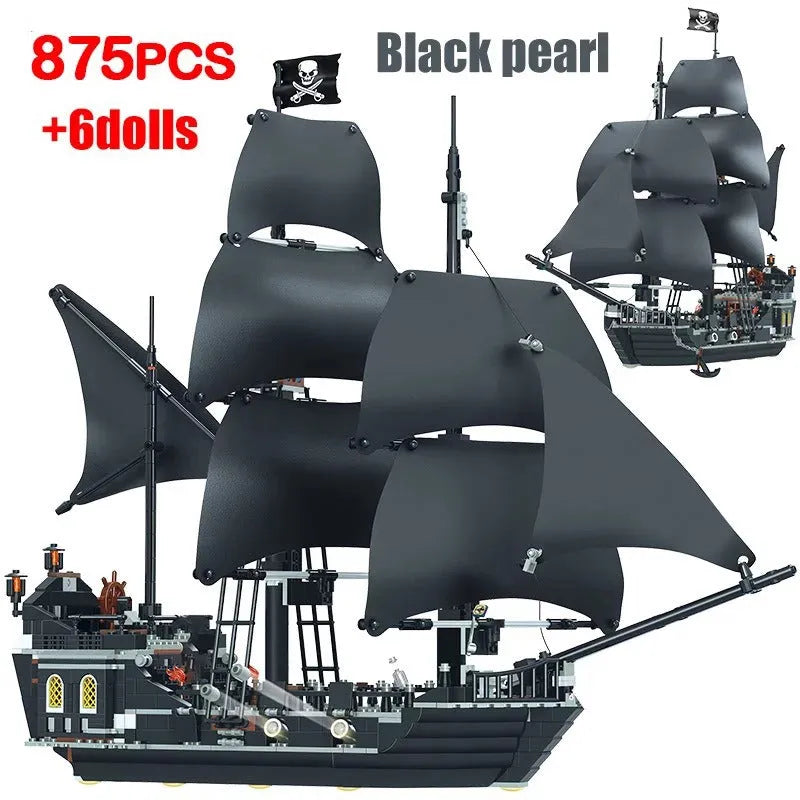 Building Blocks Movie MOC The Black Pearl Pirate Ship Bricks Toys 16006 - 2
