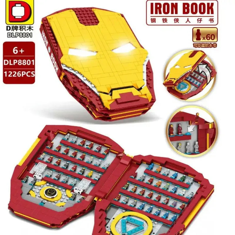 Building Blocks MOC Movies Marvel Super Hero Iron Man Book Bricks Toy - 2