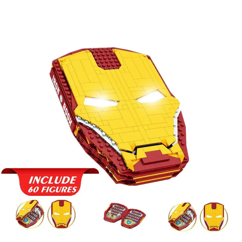 Building Blocks MOC Movies Marvel Super Hero Iron Man Book Bricks Toy - 5