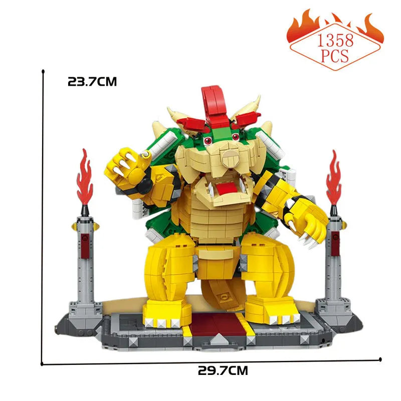 Building Blocks MOC Movies Super Mario Mighty Bowser 99068 Bricks Toy - 1