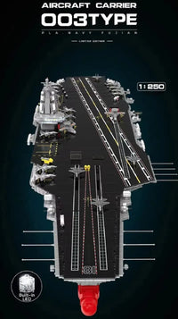 Thumbnail for Building Blocks MOC Navy 003 Military Fujian Aircraft Carrier Bricks Toy - 9