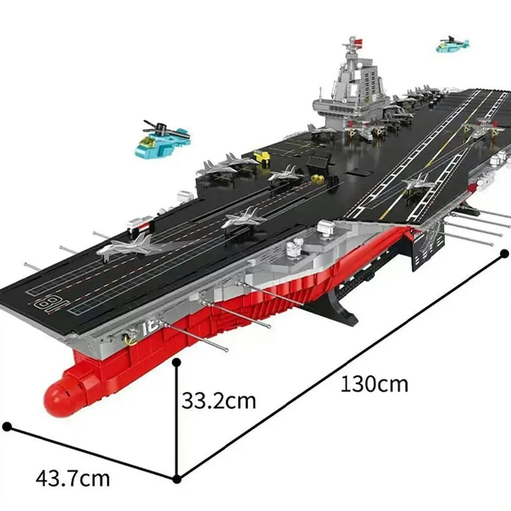 Building Blocks MOC Navy 003 Military Fujian Aircraft Carrier Bricks Toy - 2