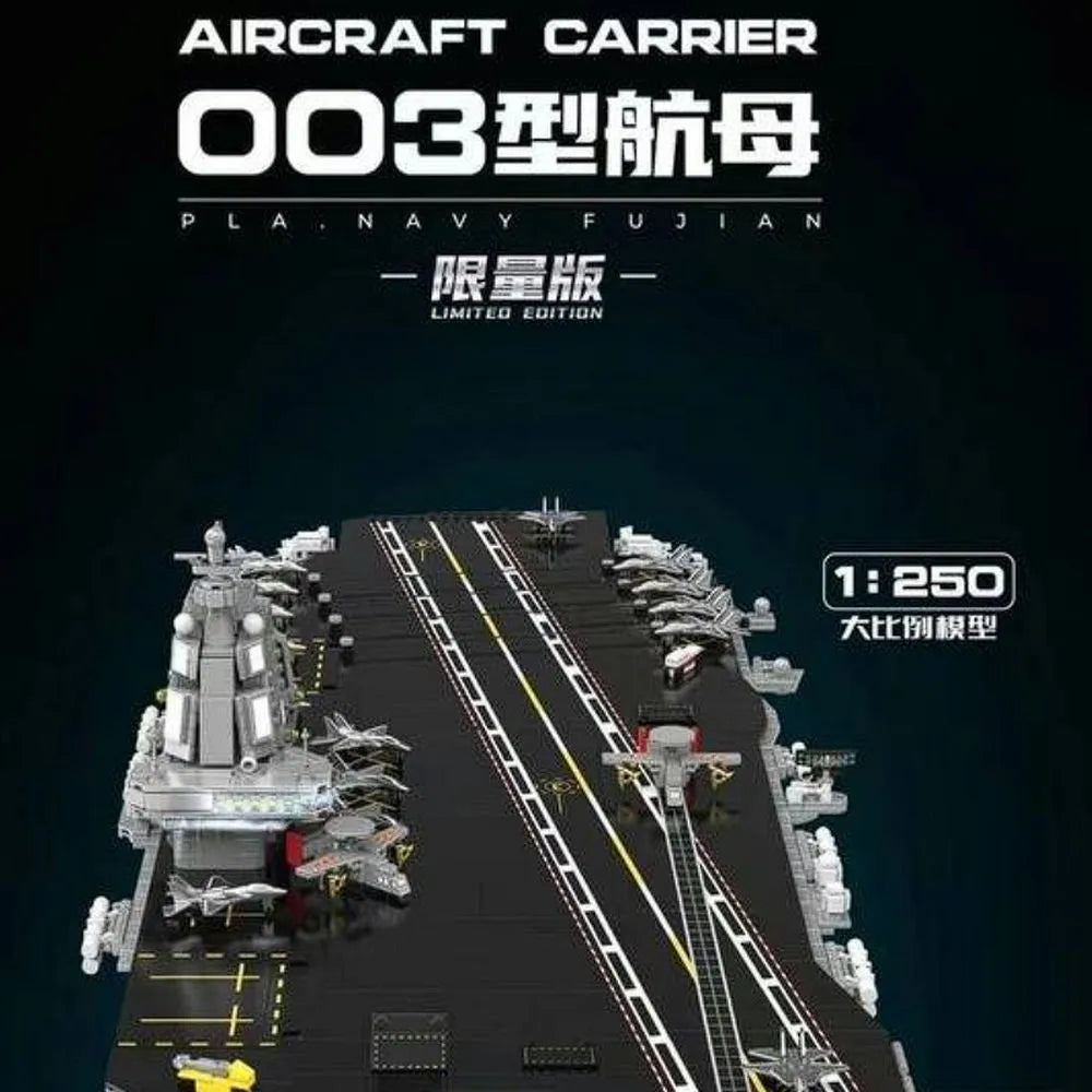 Building Blocks MOC Navy 003 Military Fujian Aircraft Carrier Bricks Toy - 3