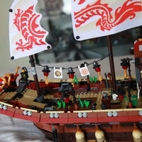 Thumbnail for Building Blocks MOC Ninjago Movie Destiny Bounty Ship Boat Bricks Toy EU - 12