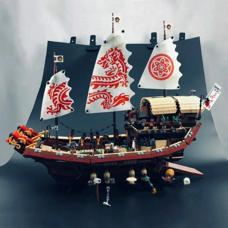 Building Blocks MOC Ninjago Movie Destiny Bounty Ship Boat Bricks Toy EU - 8