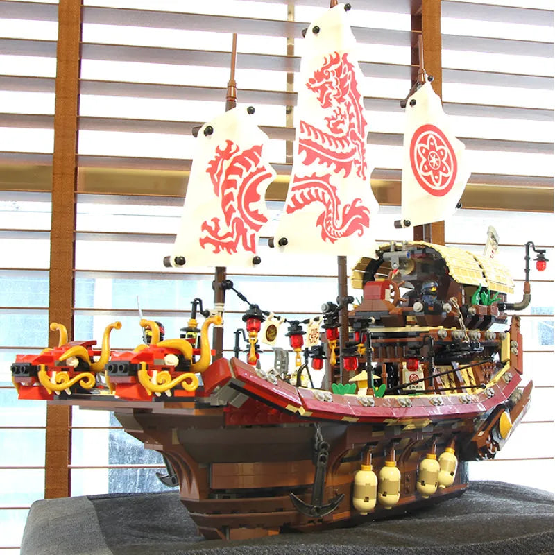 Building Blocks MOC Ninjago Movie Destiny Bounty Ship Boat Bricks Toy EU - 3