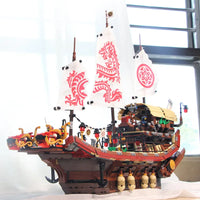 Thumbnail for Building Blocks MOC Ninjago Movie Destiny Bounty Ship Boat Bricks Toy EU - 9