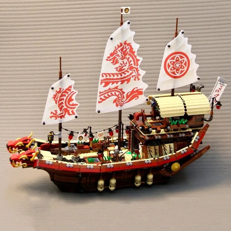 Building Blocks MOC Ninjago Movie Destiny Bounty Ship Boat Bricks Toy EU - 6