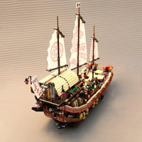 Thumbnail for Building Blocks MOC Ninjago Movie Destiny Bounty Ship Boat Bricks Toy EU - 5