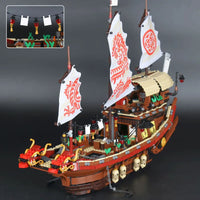 Thumbnail for Building Blocks MOC Ninjago Movie Destiny Bounty Ship Boat Bricks Toy EU - 2
