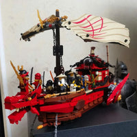 Thumbnail for Building Blocks MOC Ninjago Movie Destiny Bounty Ship Bricks Toys X19007 - 4