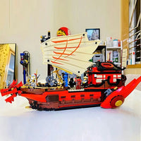 Thumbnail for Building Blocks MOC Ninjago Movie Destiny Bounty Ship Bricks Toys X19007 - 2