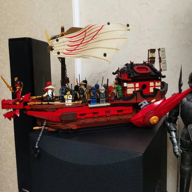 Building Blocks MOC Ninjago Movie Destiny Bounty Ship Bricks Toys X19007 - 3